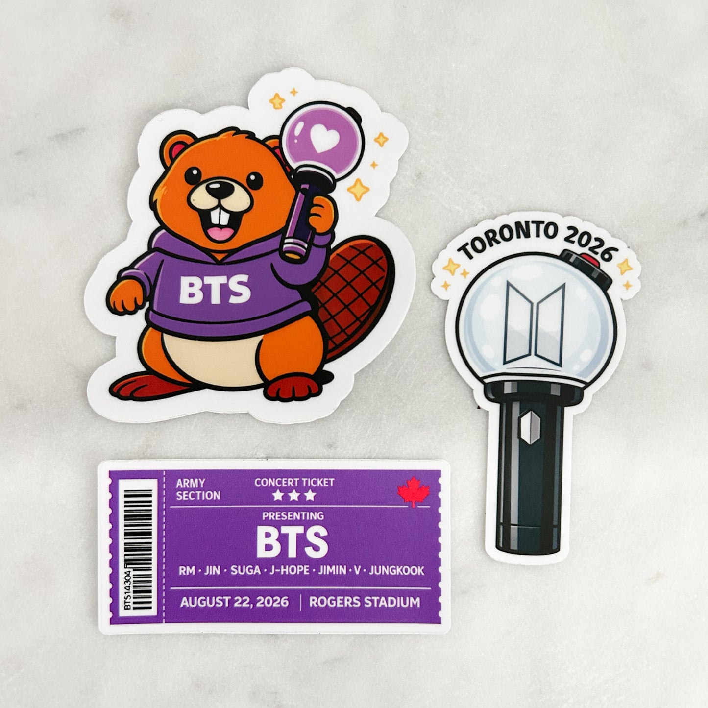 BTS Toronto Sticker Set