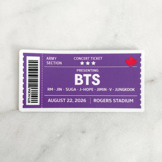 BTS Tour Sticker - Toronto Day 1 Ticket
